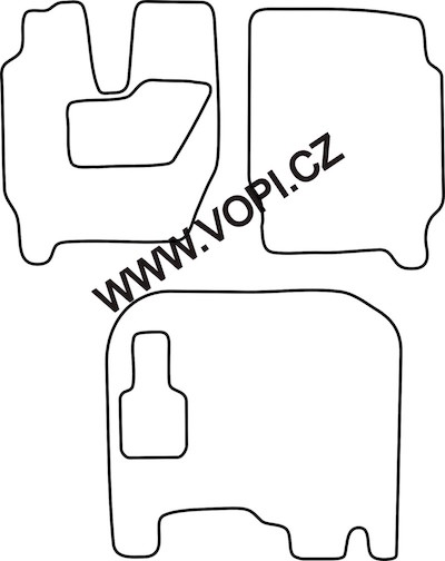 Autokoberce Iveco Stralis AT - 01 3 kusu (úzká kabiny-dlouhá) Autofit (8109)